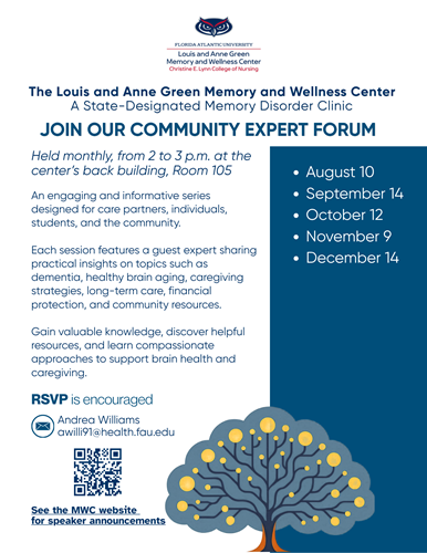 Community Expert Forum flyer showing details of the event and dates. 